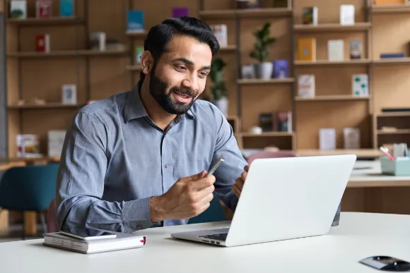 Man on Zoom Call